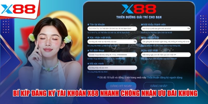 Bí Kíp Đăng Ký Tài Khoản X88 Nhanh Chóng Nhận Ưu Đãi Khủng